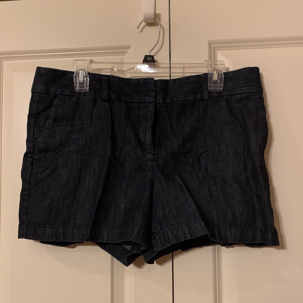 Dark wash denim shorts